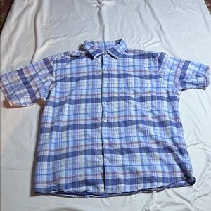 Peter Millar Plaid Short Sleeved ButtonDown Shirt